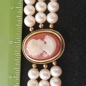 Vintage Pearl and Cameo Choker